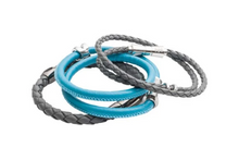 Load image into Gallery viewer, R P BRACELET / SILVER / GREY JASPER BEADS