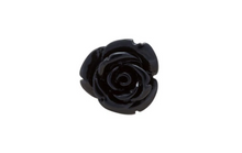 Load image into Gallery viewer, R P LAPEL PIN / BLACK ROSE DESIGN