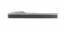 Load image into Gallery viewer, R P TIE CLIP / SILVER / BLACK ENAMEL ENGRAVED DESIGN