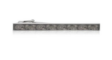 Load image into Gallery viewer, R P TIE CLIP / SILVER / GUNMETAL ENGRAVED PAISLEY DESIGN