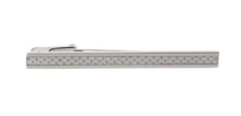 Load image into Gallery viewer, R P TIE CLIP / SILVER / GRID PATTERN DESIGN