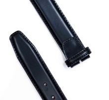 Load image into Gallery viewer, R P BELT / BLACK CALF / HAND MADE IN ITALY / BUCKLE / GOLD / SILVER / MATT SILVER