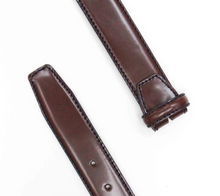 Load image into Gallery viewer, R P BELT / DARK BROWN CALF / HAND MADE IN ITALY / BUCKLE / GOLD / SILVER / MATT SILVER