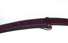 Load image into Gallery viewer, R P BELT / BURGUNDY PEBBLE CALF / HAND MADE IN ITALY / BUCKLE / GOLD / SILVER / MATT SILVER