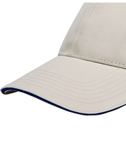 Load image into Gallery viewer, LUXE BASEBALL CAP / GOLF CAP / CONTRAST PIPING / WASHED COTTON / 9 COLORS