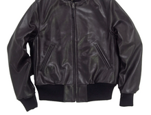 Load image into Gallery viewer, R P LUXURY LEATHER JACKET / BLACK / DARK BROWN / HAND MADE IN USA / XS TO XXL
