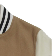 Load image into Gallery viewer, R P LUXURY VARSITY JACKET / CAMEL / CREAM / HAND MADE IN USA / XS TO XXL