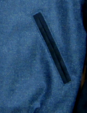 Load image into Gallery viewer, R P LUXURY VARSITY JACKET / NAVY BLUE SUEDE / HAND MADE IN USA / XS TO XXL