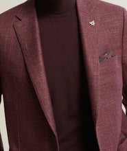 Load image into Gallery viewer, R P SPORTS JACKET / BURGUNDY / CLASSIC FIT / WOOL / SILK / CASHMERE
