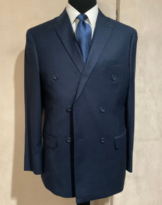 R P SUIT / DOUBLE BREASTED / BLACK / DEEP FRENCH BLUE / MEDIUM GREY / CLASSIC FIT / MICROFIBER / 36 TO 54 / REG / LONG / SHORT