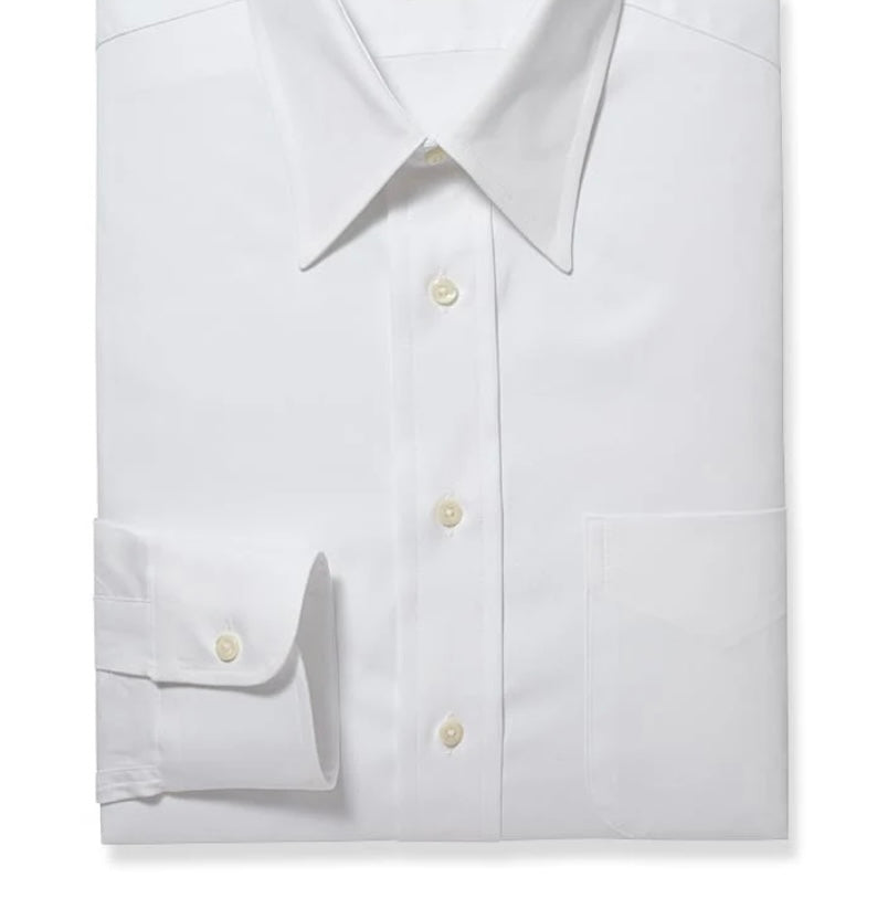 R P SHIRT / POINT COLLAR / FINE PINPOINT 80'S 2-PLY / WHITE / MONOGRAMS