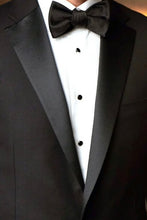 Load image into Gallery viewer, R P TUXEDO BLACK / SATIN TRIM / NOTCH LAPEL / 1 BUTTON / CONTEMPORARY FIT
