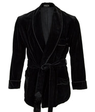 Load image into Gallery viewer, R P VELVET SMOKING JACKETS / ROBES / PAJAMAS / MEN / WOMEN / 15 ELEGANT COLORS / CUSTOM BESPOKE HAND MADE
