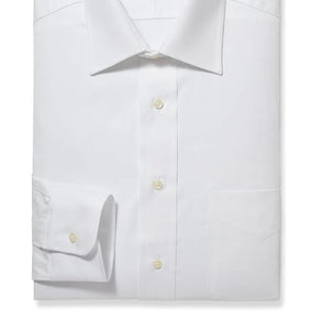 R P SHIRT / CLASSIC SPREAD COLLAR / FINE PINPOINT 80'S 2-PLY / WHITE / MONOGRAMS