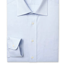 Load image into Gallery viewer, R P SHIRT / CLASSIC SPREAD COLLAR / FINE PINPOINT 80&#39;S 2-PLY / LIGHT BLUE AND MEDIUM BLUE / MONOGRAMS
