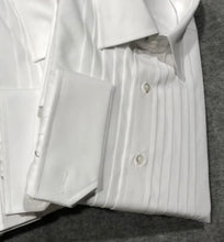 Load image into Gallery viewer, R P SHIRT / TUXEDO WIDE PLEATS / BUTTONS OR STUD FRONT / MONOGRAMS
