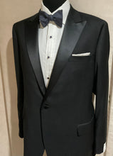 Load image into Gallery viewer, R P TUXEDO BLACK / SATIN TRIM / PEAK LAPEL / SLIM FIT
