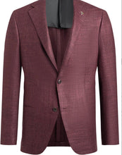 Load image into Gallery viewer, R P SPORTS JACKET / BURGUNDY / CLASSIC FIT / WOOL / SILK / CASHMERE
