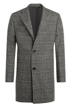 Load image into Gallery viewer, R P OVERCOAT / BLACK GLEN PLAID / ITALIAN WOOL CASHMERE CAMEL HAIR / 34 TO 60
