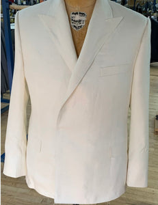 R P IVORY DINNER JACKET / LORO PIANA / WOOL / CASHMERE / CUSTOM BESPOKE / MADE TO MEASURE / MADE TO ORDER / ALL STYLES, DESIGNS & SIZES / FABRICS MADE IN ITALY & ENGLAND / FROM