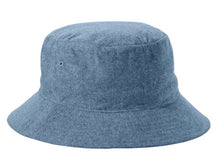 Load image into Gallery viewer, R P LUXE BUCKET HAT / DENIM CHAMBRAY COTTON / UNISEX / 3 CUSTOM MALIBU BEACH COLORS
