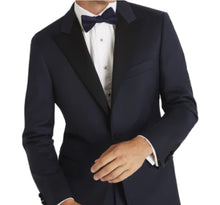 Load image into Gallery viewer, R P NAVY PAISLEY DINNER JACKET / WOOL &amp; SILK / MADE TO ORDER
