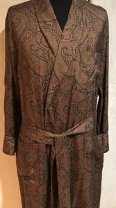 R P LUXURY SILK ROBE / MEDIUM - LARGE / HAND MADE IN ITALY / LIMITED EDITION PAISLEY DESIGN