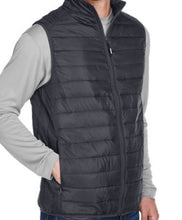 Load image into Gallery viewer, R P LUXE PUFFER VEST /  PACKABLE / WATER RESISTANT / 5 CUSTOM COLORS / S TO 5-XL
