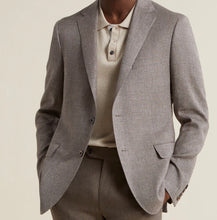 Load image into Gallery viewer, R P SPORTS JACKET / LIGHT BROWN / WOOL LINEN SILK / CONTEMPORARY FIT
