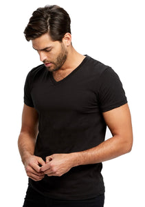 R P LUXURY T-SHIRT / V-NECK / 100% COTTON / 4 CLASSIC COLORS / MADE IN CALIFORNIA   / S TO XXL