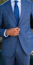 Load image into Gallery viewer, R P SUIT / BLUE PLAID / CONTEMPORARY FIT / 34 TO 54 / REGULAR / SHORT / LONG
