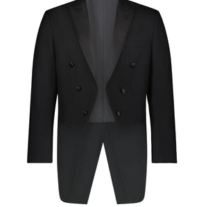 R P TUXEDO FORMAL TAILS / BLACK / 100% WOOL / 34 TO 54 / REG / LONG / SHORT