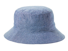 Load image into Gallery viewer, R P LUXE BUCKET HAT / DENIM CHAMBRAY COTTON / UNISEX / 3 CUSTOM MALIBU BEACH COLORS
