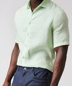 R P LUXURY LINEN SHIRT / SHORT SLEEVES / 5 COLORS / S TO XXL