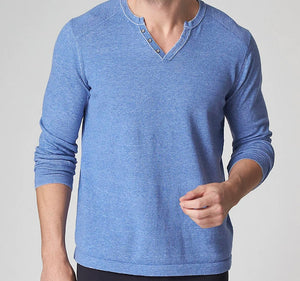 R P LUXURY HENLEY SWEATER / 100% PURE COTTON / 4 CUSTOM COLORS / S TO XXL