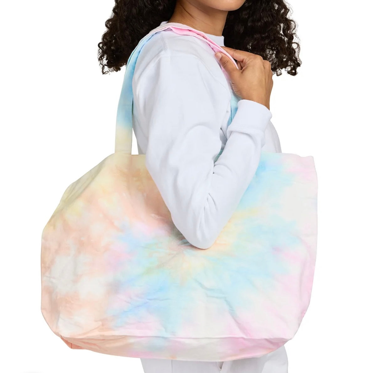 R P MALIBU BEACH TOTE BAG / HAND TIE DYE / EXTRA LARGE CANVAS / MADE IN CALIFORNIA