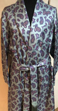 Load image into Gallery viewer, R P LUXURY SILK ROBE / MEDIUM - LARGE / HAND MADE IN ENGLAND / LIMITED EDITION PAISLEY DESIGN
