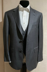 R P SUIT / 2 PEICE OR 3 PIECE VEST / SOLID MEDIUM GREY / CONTEMPORARY FIT