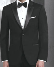 Load image into Gallery viewer, R P TUXEDO / BLACK / CLASSIC FIT AND SLIM FIT / MICROFIBER / 36 TO 54 / REG / LONG / SHORT

