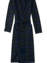 Load image into Gallery viewer, R P ROBE SHAWL COLLAR OR SMOKING JACKET / CUSTOM BESPOKE / TARTAN PLAID WOOL MADE IN ENGLAND / 2 COLORS / RED / NAVY AND GREEN / FULLY LINED
