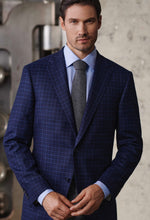 Load image into Gallery viewer, R P SPORT JACKET / MADE IN ITALY / GREY PLAID WINDOWPANE / SUPER 130’S / MODERN CLASSIC FIT
