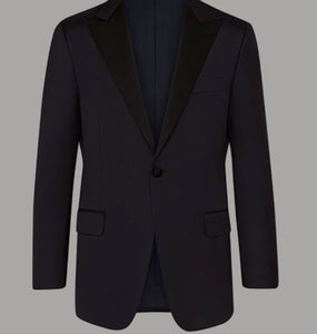 R P DARK BROWN SOLID DINNER JACKET / PURE SILK / MADE TO ORDER