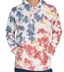 LUXE HOODIE PULLOVER FLEECE / HAND TIE DYE / 4 CUSTOM COLOR DESIGNS /  MADE IN CALIFORNIA / XS TO XXX-L