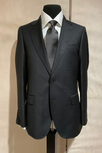 R P SUIT / 2 PIECE OR 3 PIECE VEST / SOLID BLACK / CHARCOAL GREY / CONTEMPORARY FIT / SUPER 150’S WOOL / 36 TO 52 / REGULAR / SHORT / LONG