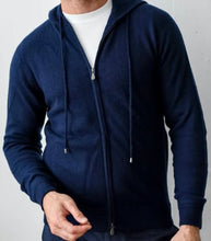 Load image into Gallery viewer, R P 100% CASHMERE LUXURY SWEATER / FULL ZIP HOODIE / GREY / NAVY / S TO XXL
