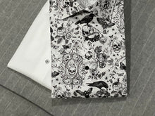 Load image into Gallery viewer, R P DESIGNS EXCLUSIVE SHIRTS / BLACK &amp; WHITE SKULL PRINT DESIGN
