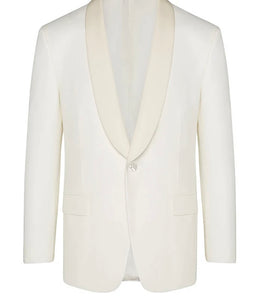 R P IVORY DINNER JACKET / PURE SILK / MADE TO ORDER