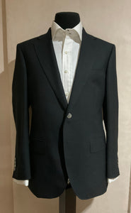 R P SPORTS JACKET / BLAZER SOLID BLACK / WOOL / CONTEMPORARY FIT