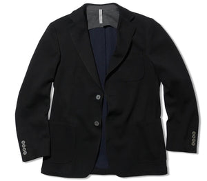 R P SOFT JACKET / HYBRID DOUBLE FACED PIQUE KNIT / BLACK / NAVY / BEIGE / 38 TO 48