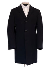 Load image into Gallery viewer, R P OVERCOAT / 100% CASHMERE / BLACK / NAVY
